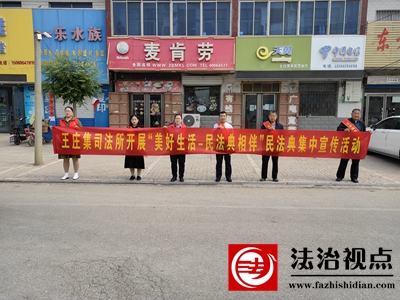 莘县司法局王庄集司法所开展“美好生活-民法典相伴”集中宣传活动