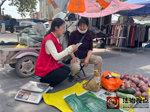 阳信县信城街道开展“扫黄打非入集市 护苗普法惠街坊”活动