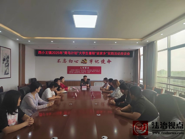 西小王镇召开2025年“青鸟计划”大学生暑期“返家乡”实践活动座谈会