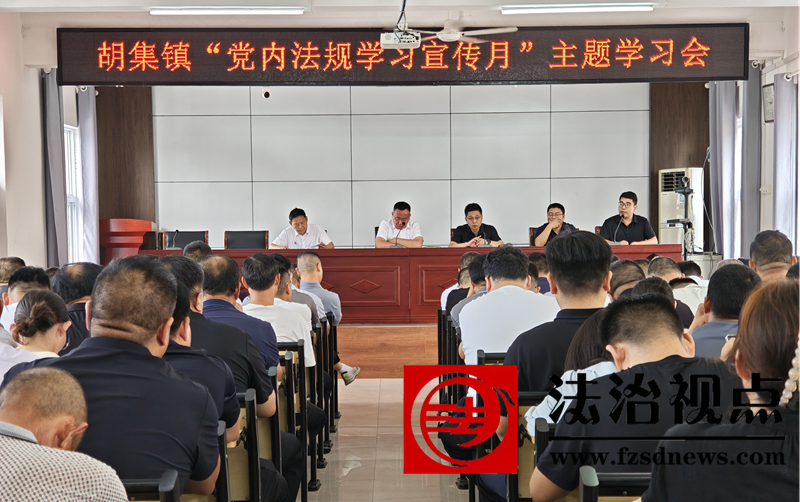金乡县胡集镇组织开展“党内法规学习宣传月”主题学习会