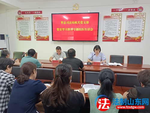 莘县司法局开展党史学习教育专题组织生活会